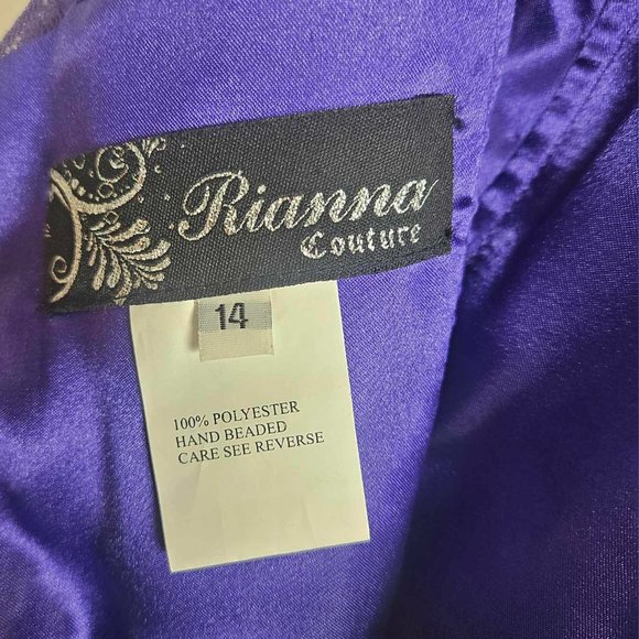 Charming Purple Prom/Grad Dress with Jewels and shawl, Size 14 - Picture 8 of 10